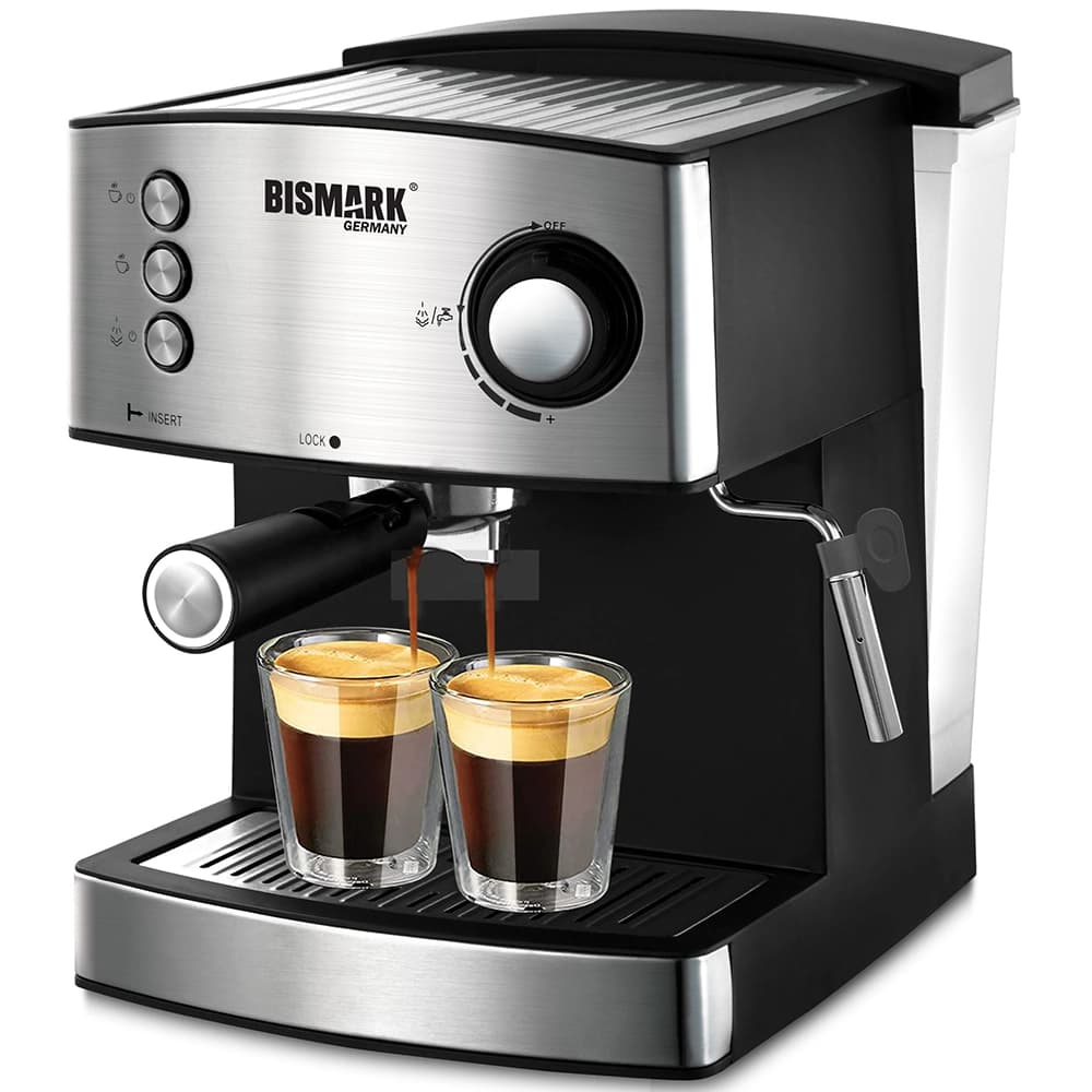 اسپرسو ساز بیسمارک مدل BISMARK-BM2228 (اورجینال) – 18 ماه کارت طلایی گارانتی – 60 ماه خدمات پس از فروش معتبر