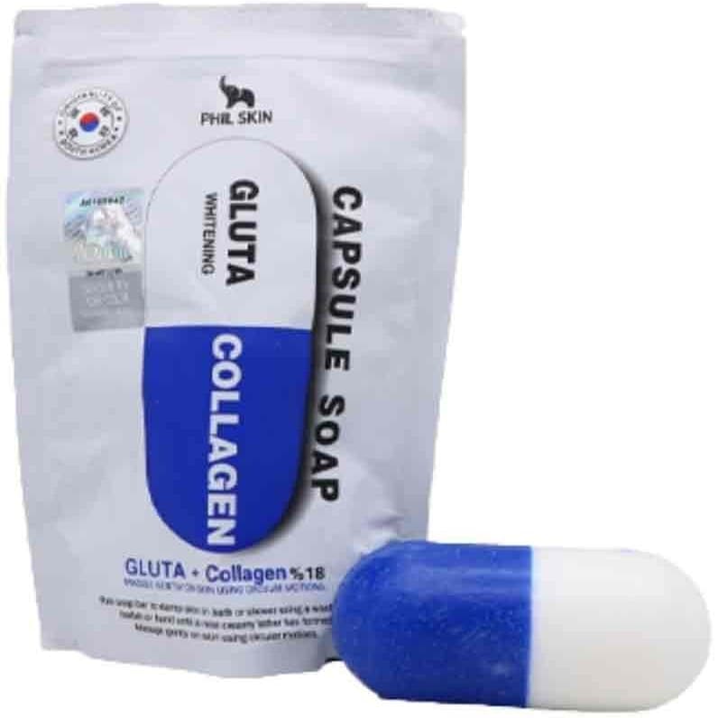 صابون کپسولی اسکین Phil Skin Gluta Collagen سفید کننده و کلاژن ساز 120 گرم — تصویر ۲