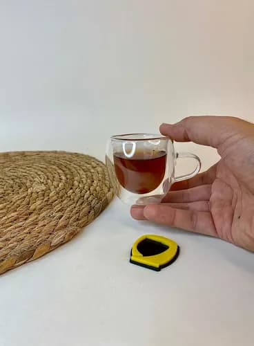 شات قهوه خوری دستهدار دوجداره 6 عددی — تصویر ۵