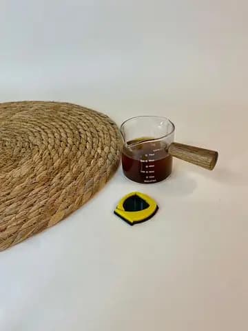 سس خوری دو لبه پیرکس با دسته چوبی — تصویر ۲