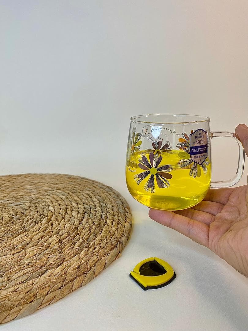 لیوان پیرکس طرحدار خمره ای برند DELI — تصویر ۶