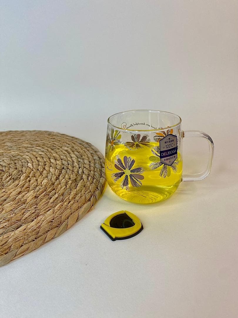 لیوان پیرکس طرحدار خمره ای برند DELI — تصویر ۴