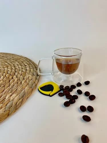 شات قهوه دوجداره پایین پهن