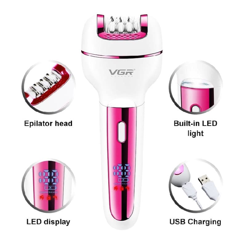 اپیلاتور سه کاره وی‌ جی ‌ار مدل V-732 — تصویر ۶
