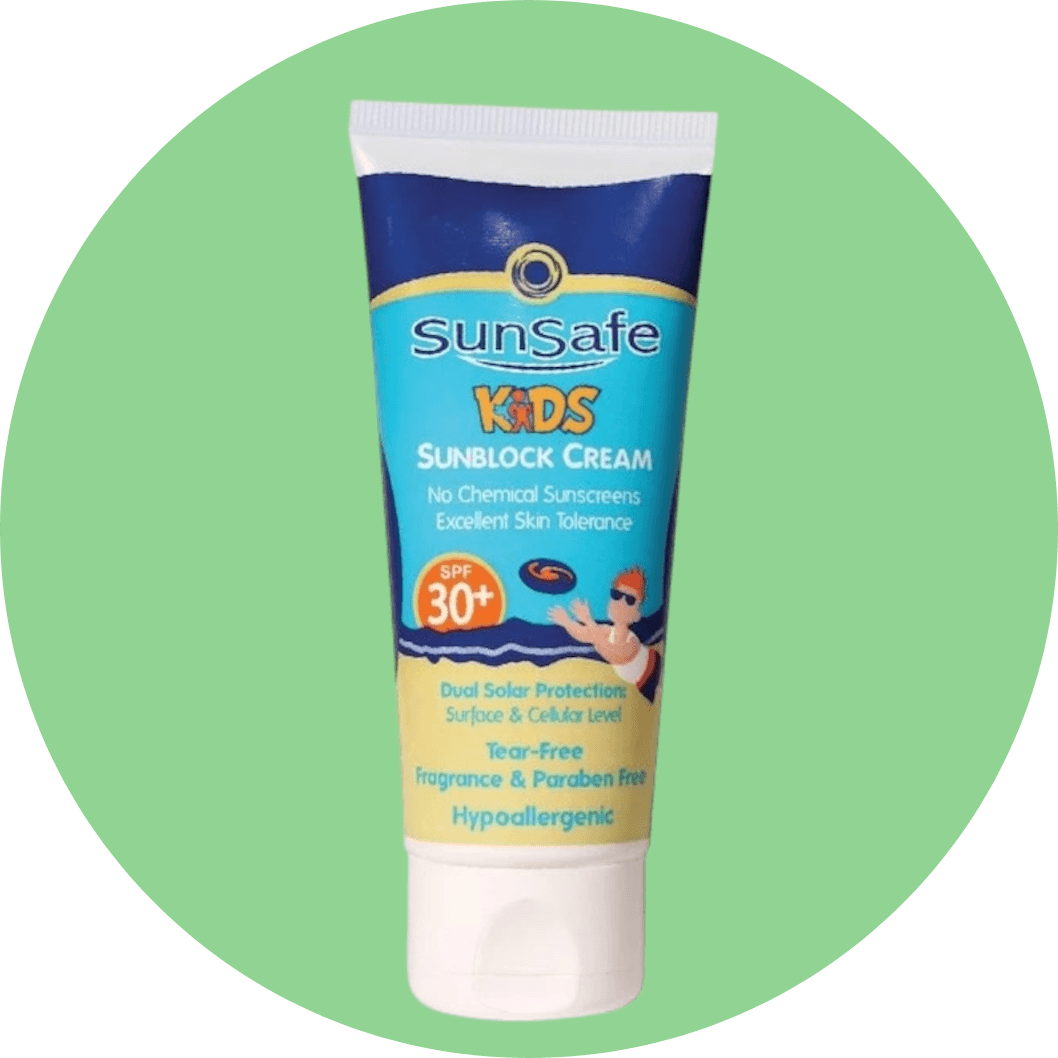 کرم ضد آفتاب کودکان +SPF 30 سان سیف مناسب پوست حساس حجم 50 میلی لیتر