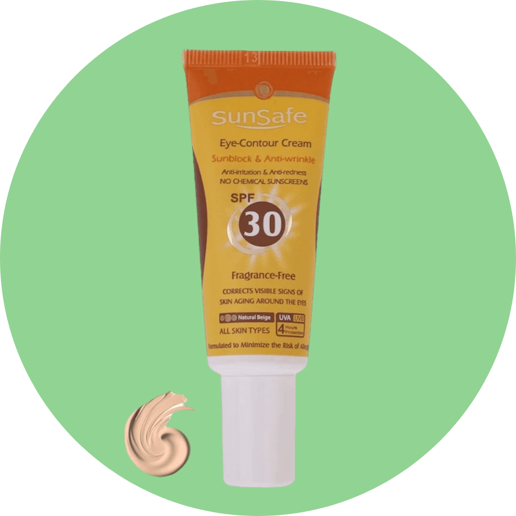 کرم ضد آفتاب دور چشم SPF 30 سان سیف مدل بژ طبیعی حجم 20 میلی لیتر