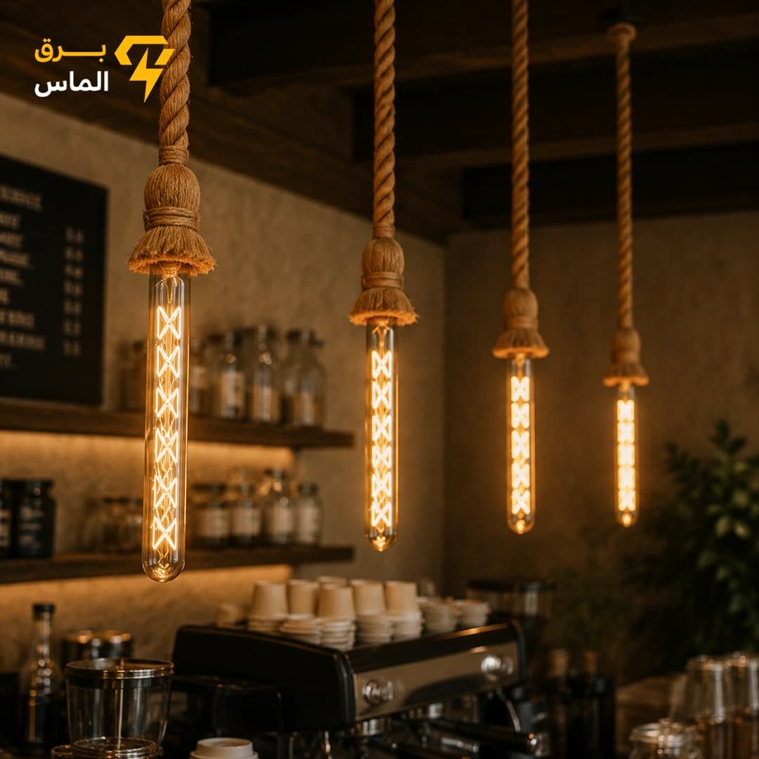 لامپ ادیسونی مدل خیاری مناسب دکور کافی‌شاپ و منزل