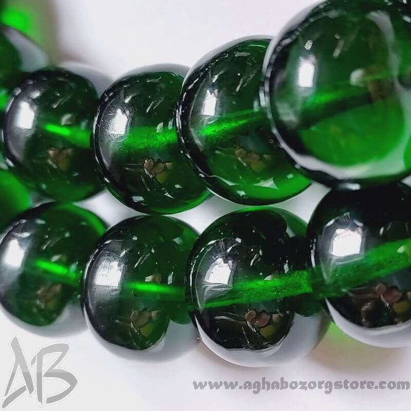 تسبیح سندلوس اصل بودار 33 دانه تراش چرتکه ای شمش کمیاب بسیار خوشرنگ کد 788 آقابزرگ — تصویر ۵