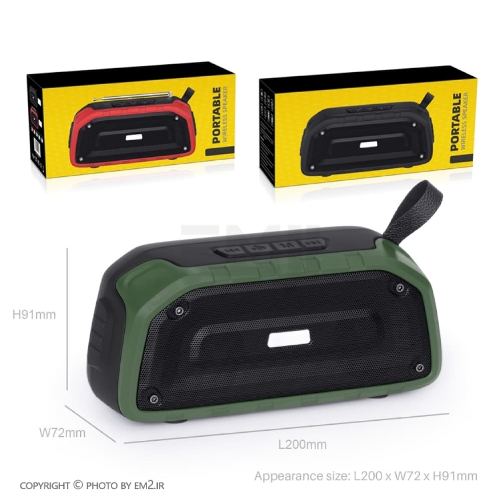 اسپیکر بلوتوث NEWRIXING مدل NR-906 اورجینال — تصویر ۲