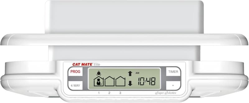 درب تردد سگ و گربه فلپ میکروچیپ الیت CAT MATE مدل 355W با تایمر دیجیتال و نمایشگر LCD — تصویر ۷