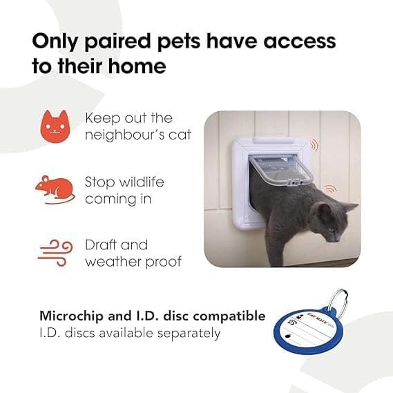 درب تردد سگ و گربه فلپ میکروچیپ الیت CAT MATE مدل 355W با تایمر دیجیتال و نمایشگر LCD — تصویر ۳