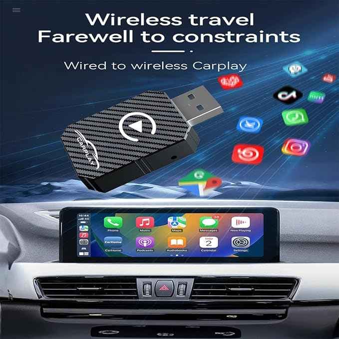 آداپتور بی‌سیم CarPlay مدل USB Type C 2025 برند: XIXIXIAXIA — تصویر ۳