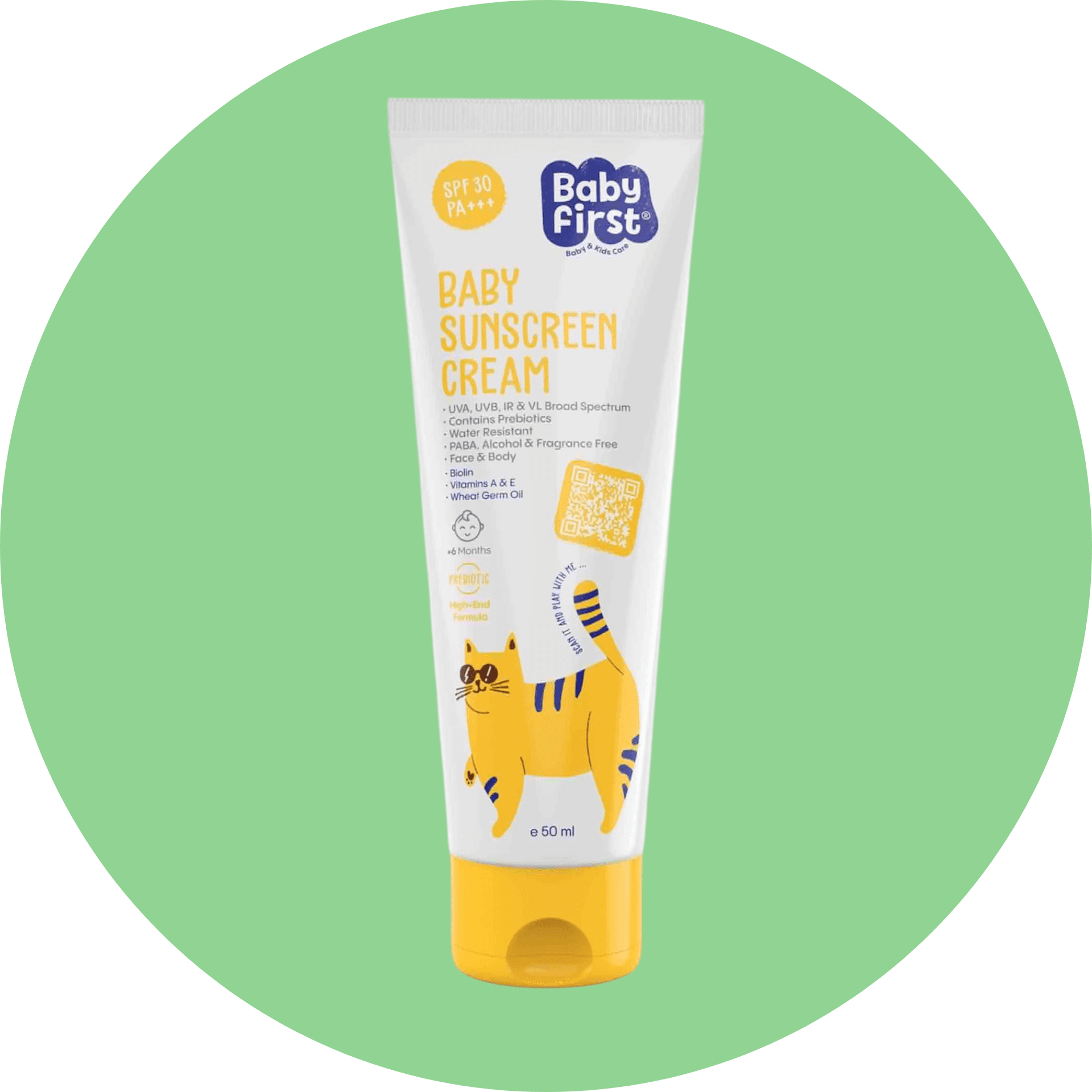 کرم ضدآفتاب کودک SPF 30 بیبی فرست حجم 50 میلی لیتر