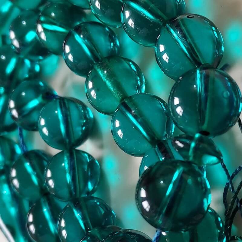 تسبیح سندلوس اصل بودار سبزآبی 33 دانه گرد کد 700 — تصویر ۵