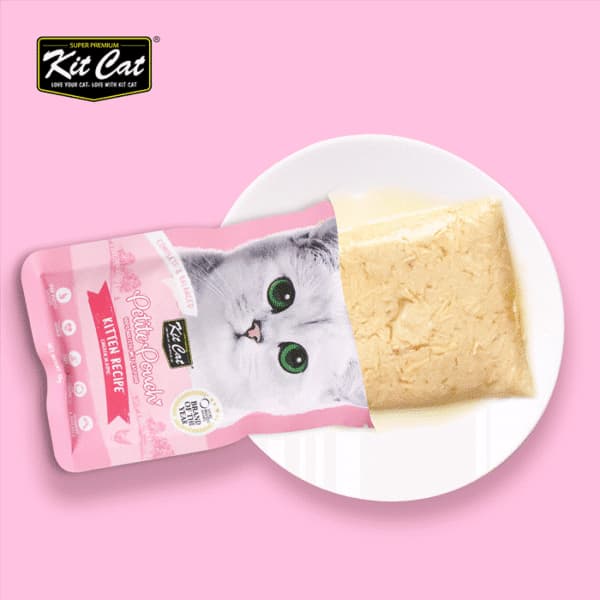 پوچ بچه گربه کیت کت مرغ نچرال در ژل Kit Cat وزن 70 گرم — تصویر ۲