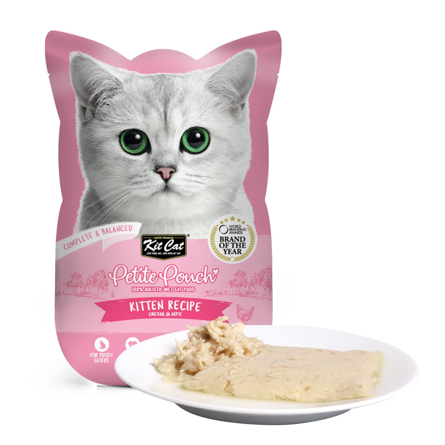 پوچ بچه گربه کیت کت مرغ نچرال در ژل Kit Cat وزن 70 گرم — تصویر ۳