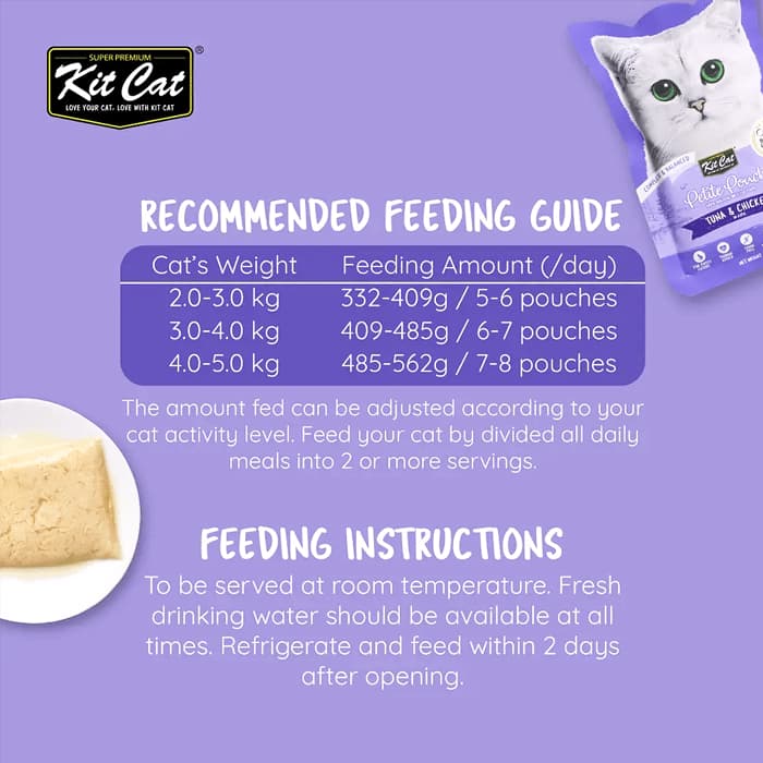 پوچ گربه کیت کت ماهی تن و مرغ نچرال در ژل Kit Cat وزن 70 گرم — تصویر ۲