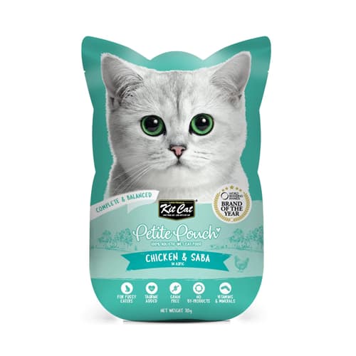 پوچ گربه کیت کت مرغ و ماهی صبا نچرال در ژل Kit Cat وزن 70 گرم