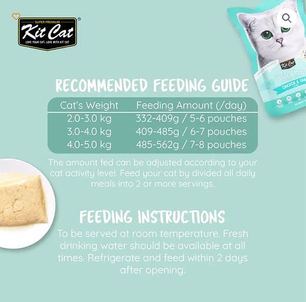 پوچ گربه کیت کت مرغ و ماهی صبا نچرال در ژل Kit Cat وزن 70 گرم — تصویر ۲