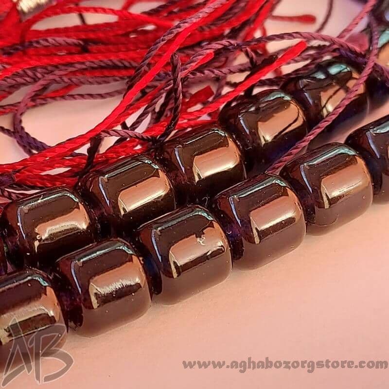 تسبیح سندلوس اصل 49دانه معطر استوانه‌ای کد 763