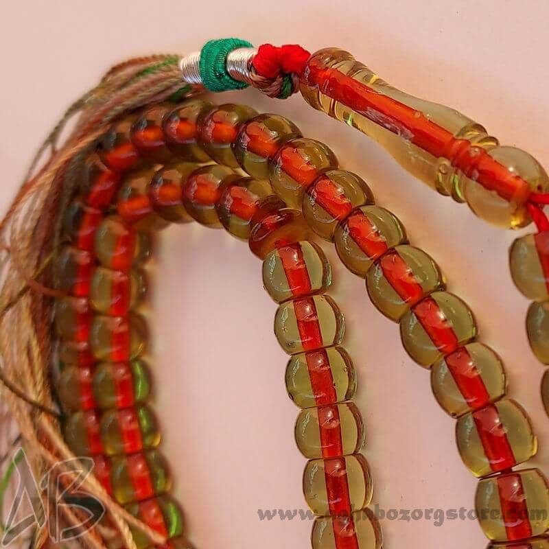 تسبیح سندلوس اصل بودار 98 دانه تراش قیچی کد 761 — تصویر ۳