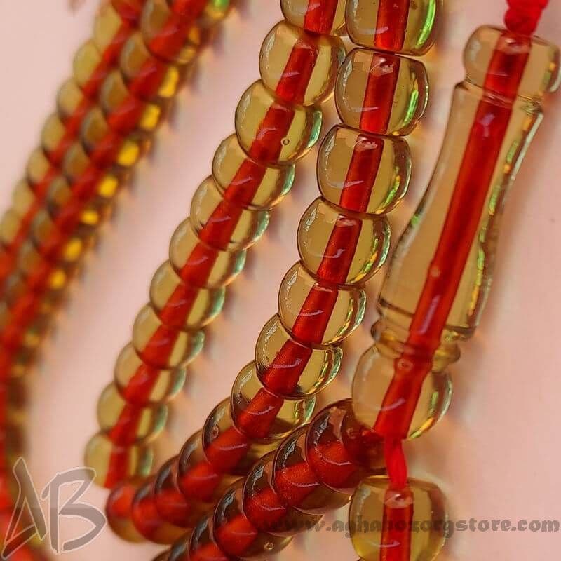 تسبیح سندلوس اصل بودار 98 دانه تراش قیچی کد 761 — تصویر ۴
