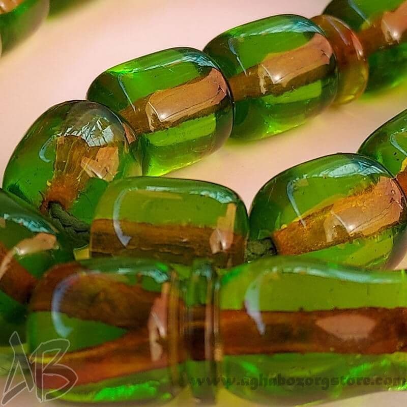 تسبیح سندلوس اصل معطر 33 دانه استوانهای درشت کد 760 — تصویر ۵