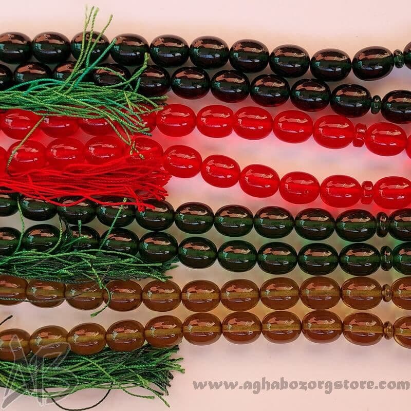 تسبیح سندلوس اصل بودار 33 دانه تراش بیضی درشت کد 753 — تصویر ۵