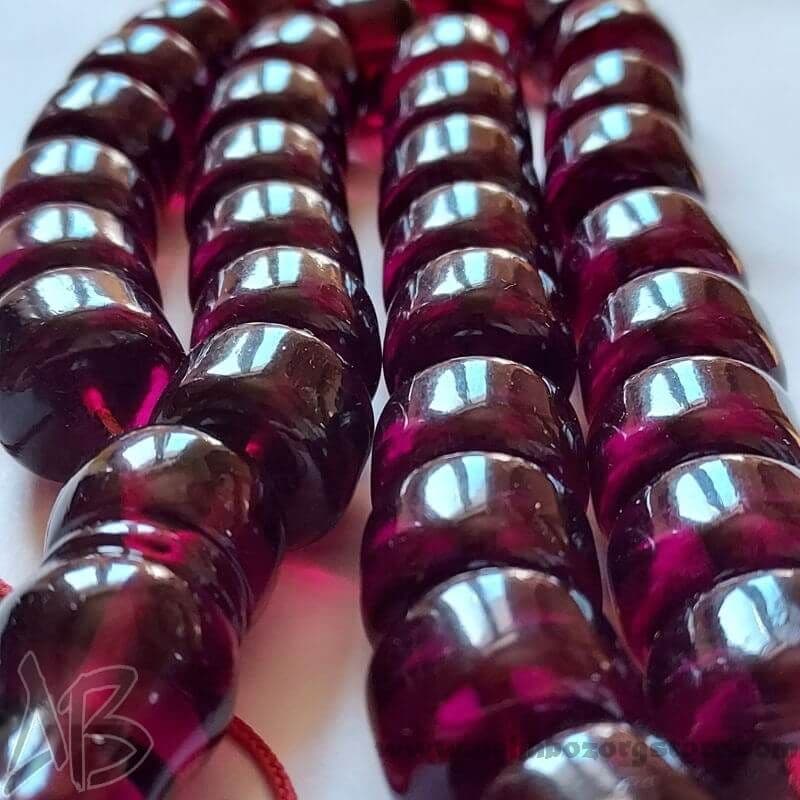 تسبیح سندلوس اصل بودار 35 دانه استوانه‌ای درشت کد 750 — تصویر ۴