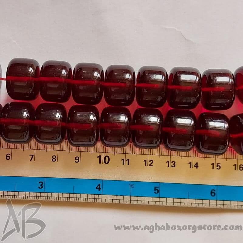 تسبیح سندلوس اصل بودار 35 دانه استوانه‌ای درشت کد 750 — تصویر ۶