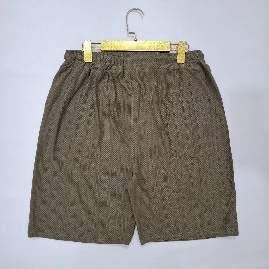 شلوارک مردانه مراکشی بیسکوییتی سایز XXL و 3XL رنگ کرم مشکی — تصویر ۴