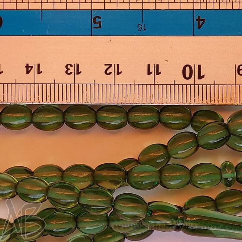 تسبیح سندلوس اصل معطر 98 دانه بیضی کوچک کد 739 — تصویر ۷