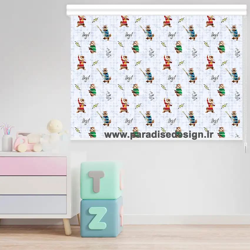 پرده زبرا اتاق کودک طرح خرگوش کد L64