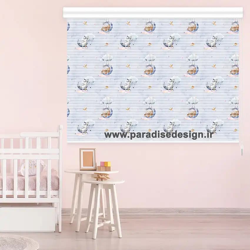 پرده زبرا اتاق کودک طرح کارتونی کد L42