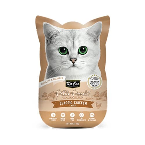 پوچ گربه کیت کت مرغ نچرال در ژل Kit Cat وزن 70 گرم