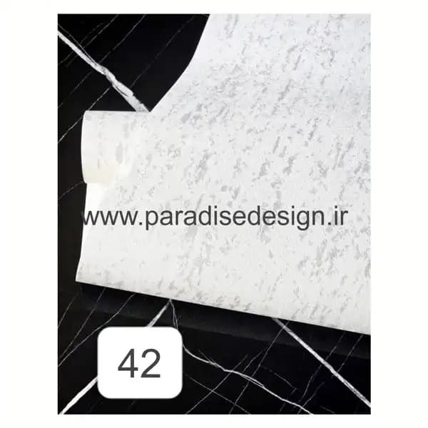 کاغذ دیواری سفید پتینه کد 42