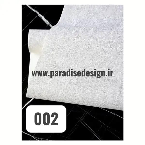 کاغذ دیواری سفید پتینه کد 002