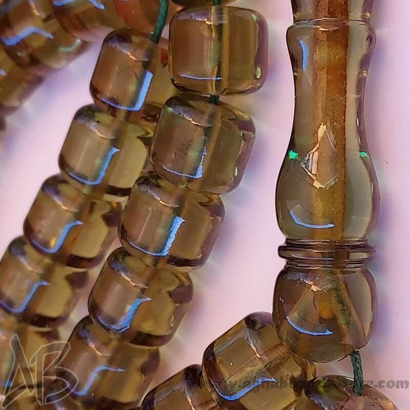 تسبیح سندلوس اصل 45 دانه معطر استوانه ای برمیلی کد 725 — تصویر ۴