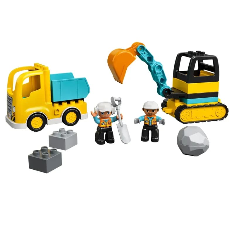 لگو Truck & Tracked Excavator سری دوپلو کد 10931 — تصویر ۲