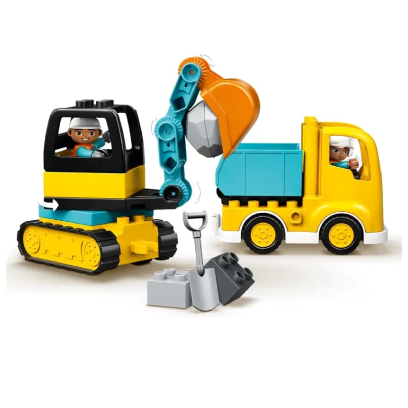 لگو Truck & Tracked Excavator سری دوپلو کد 10931 — تصویر ۴
