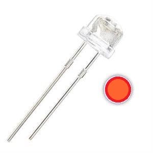 LED کلاهی چیپ بزرگ قرمز ۵mm بسته 50 عددی
