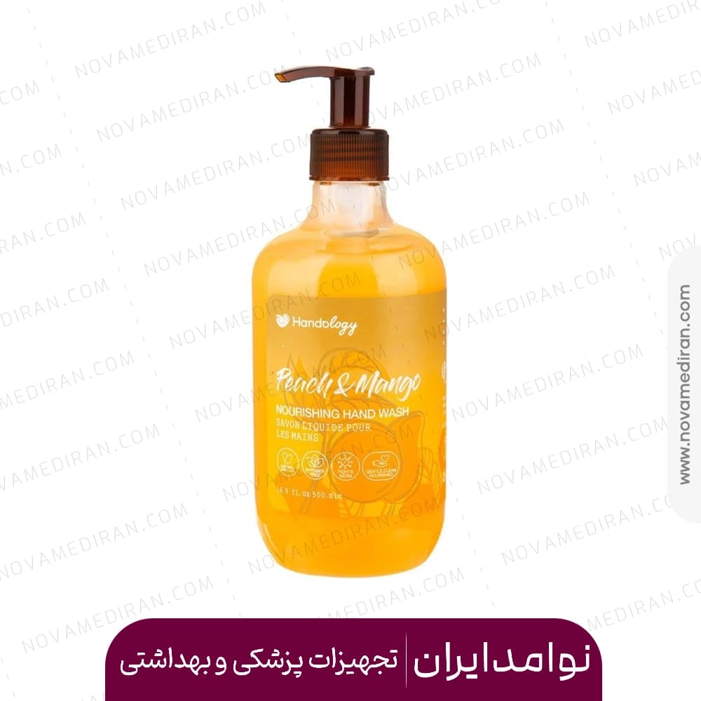 مایع دستشویی آروماتراپی هلو انبه 500 میل هندولوژی