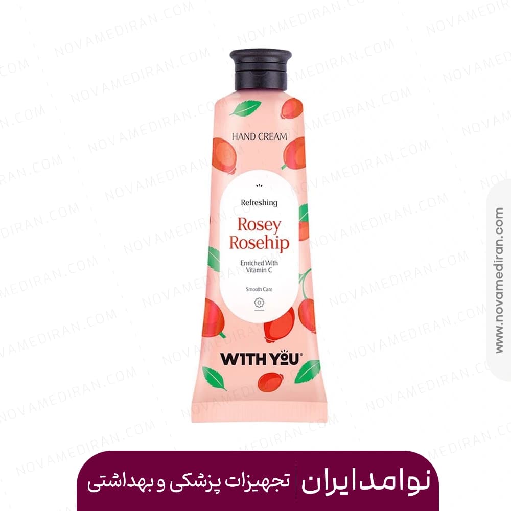 کرم دست محافظت کننده ویت یو رزهیپ، شی باتر، آفتابگردان و ویتامین C حجم ۵۰ میل