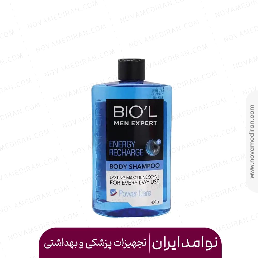 شامپو بدن مردانه بیول مدل انرژی ریشارژ با رایحه بلک xs حجم ۴۸۰ میل