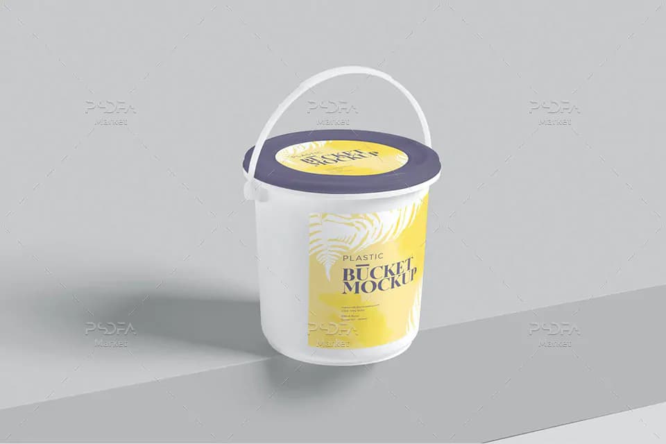 موکاپ سطل پلاستیکی — تصویر ۴