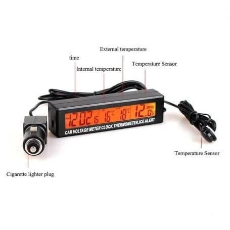 نمایشگر ساعت،دما،ولت خودرویی EC-88 — تصویر ۵