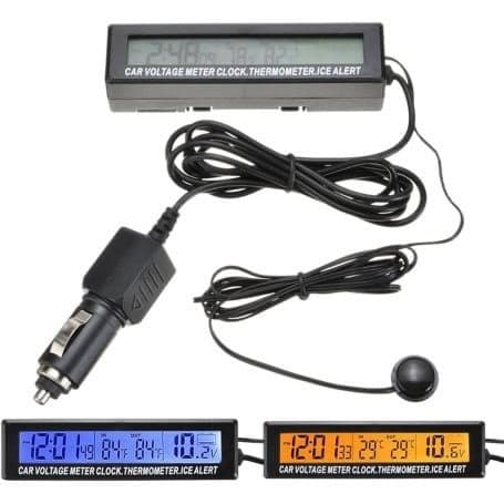 نمایشگر ساعت،دما،ولت خودرویی EC-88 — تصویر ۳