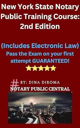 و دانلود نسخه کامل کتاب زبان اصلی New York State Notary Public Training Course: 2nd Edition Pass the Exam on your first attempt GUARANTEED!: Includes: Notary Prep Test and Sample Forms … Pu