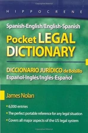 و دانلود نسخه کامل کتاب زبان اصلی Spanish-English/English-Spanish Pocket Legal Dictionary PDF | دانلود کتاب خارجی