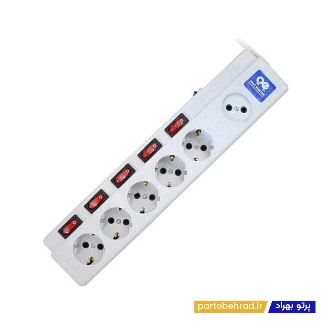 چند خانه فیوز دار 1+5 با کابل 1.8 متر پارت الکتریک